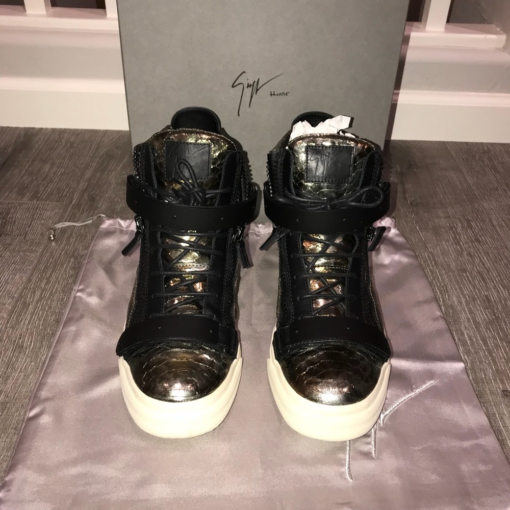 Giuseppe Zanotti Multi Gold Snake Print Sneakers